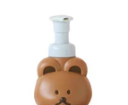 Foam Pump Bottle Cute Bear Shape Large Capacity Foaming Soap Dispenser Bottle For Facial Wash Body Wash Hand Soap Chocolate