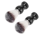 2Pcs Men Portable Synthetic Nylon Beard Brush Salon Face Cleaning Shaving Brush Grooming Tool