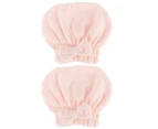 2Pcs Coral Fleece Hair Drying Towels Absorbent Rapid Drying Thickening Hair Wrap Hatpink