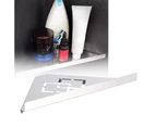 Stainless Steel Triangular Storage Shelf Shower Corner Shelf Rack Organizer For Home Hotelpunching Type