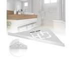 Stainless Steel Triangular Storage Shelf Shower Corner Shelf Rack Organizer For Home Hotelpunching Type