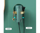 Hair Dryer Holder Punch Free Install Multifunction Universal Size Large Loading Capacity Blow Dryer Holder Wall Mountblackish Green