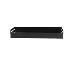 Wall Mounted Kitchen Shelf Space Aluminum Rustproof Structure Floating Wall Shelves With 5 Hooks For Kitchen Black 30Cm Long Black
