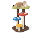 Costway Mushroom Cat Tree Tower 94cm Tall Cat Activity Center w/Sisal Posts/Cushion/Platforms
