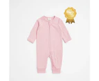 Target Baby Organic Cotton Pointelle Zip Coverall - Pink