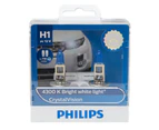 Philips H1 Crystal Vision 4300K White Halogen Bulbs