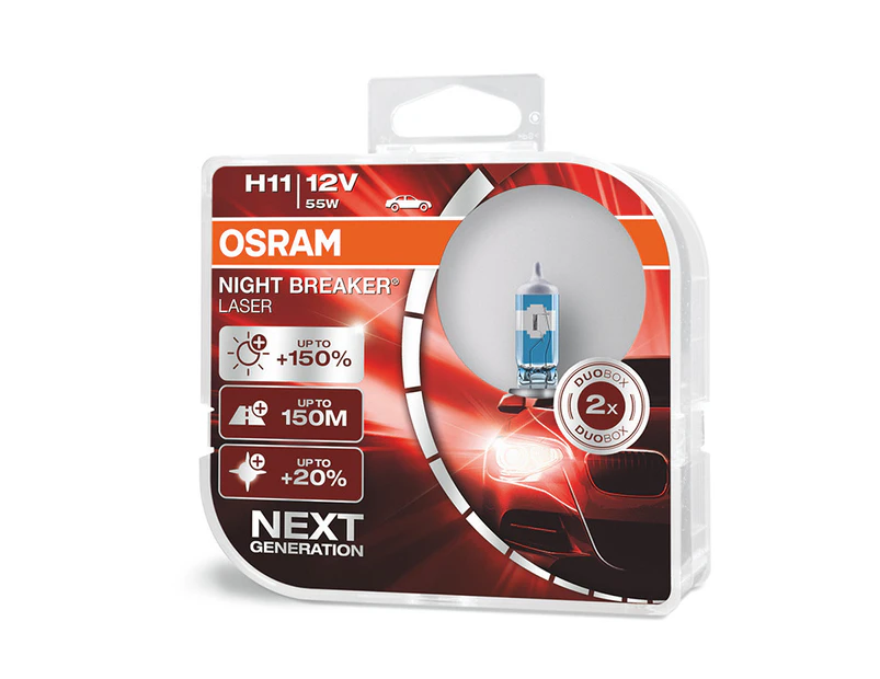 OSRAM H11 Night Breaker LASER +150% Halogen Bulbs