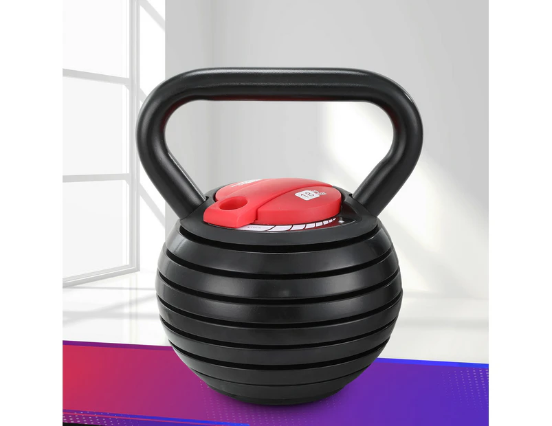 Everfit 18kg Adjustable Kettlebell Set Portable Kettle Bell Weight Dumbbells 10lbs 40lbs