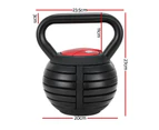 Everfit 18kg Adjustable Kettlebell Set Portable Kettle Bell Weight Dumbbells 10lbs 40lbs