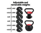 Everfit 18kg Adjustable Kettlebell Set Portable Kettle Bell Weight Dumbbells 10lbs 40lbs