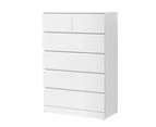 Artiss 6 Chest of Drawers - PEPE White