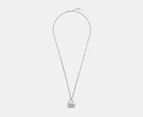 Marc Jacobs The Tote Bag Pendant Necklace - Light Antique Silver