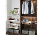 Expandable Storage Closet Rack Cabinet Wardrobe Organizer Kitchen Storage Shelf - 24cm x 42-65cm
