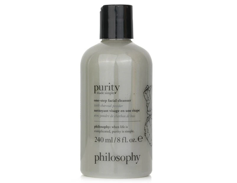 Philosophy Purity Made Simple  One Step Facial Cleanser with Charcoal Powder (Normal to Dry Skin) 240ml/8oz