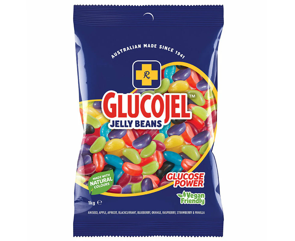 Glucojel Jelly Beans Bulk Pack 1kg