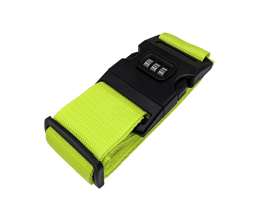 Luggage Strap Code Password Travel Suitcase Secure Lock Safe Nylon Packing Belt - Green