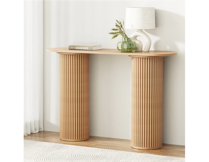 Artiss Console Table Oval 115CM Pine Blake