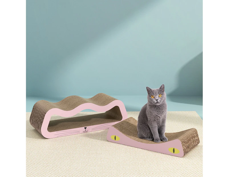 i.Pet Cat Scratching Board Scratcher Cardboard Kitten Indoor Climbing Pad Catnip