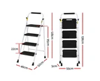 Giantz 4 Step Ladder Multi-Purpose Folding Steel Light Weight Platform