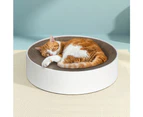 i.Pet Cat Scratching Board Scratcher Cardboard Kitten Indoor Round Bed Catnip