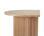 Artiss Coffee Table Oval 100CM Pine Samuel