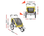 i.Pet Pet Bike Trailer Dog Stroller Pram Bicycle Large Travel Cycling Foldable