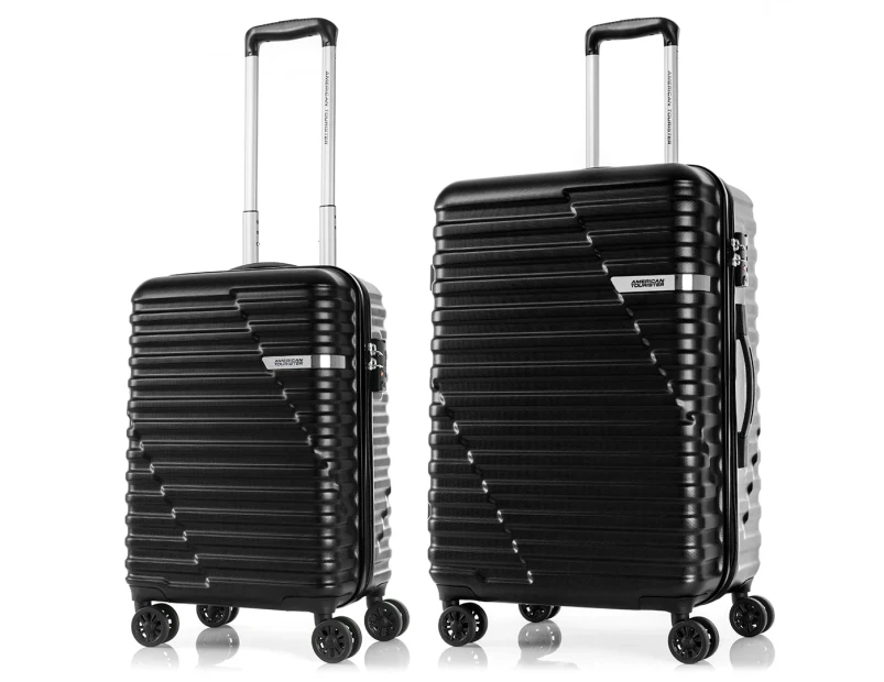 American Tourister Sky Bridge 2-Piece Hardcase Luggage/Suitcase Set - Black