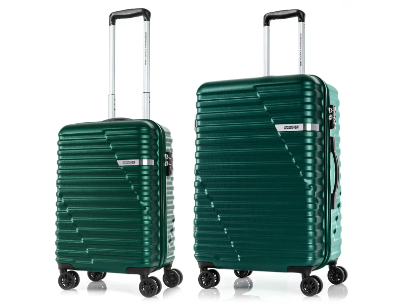 American Tourister Sky Bridge 2-Piece Hardcase Luggage/Suitcase Set - Green