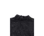 Azura Exchange High Neck Lace Bodysuit - Black