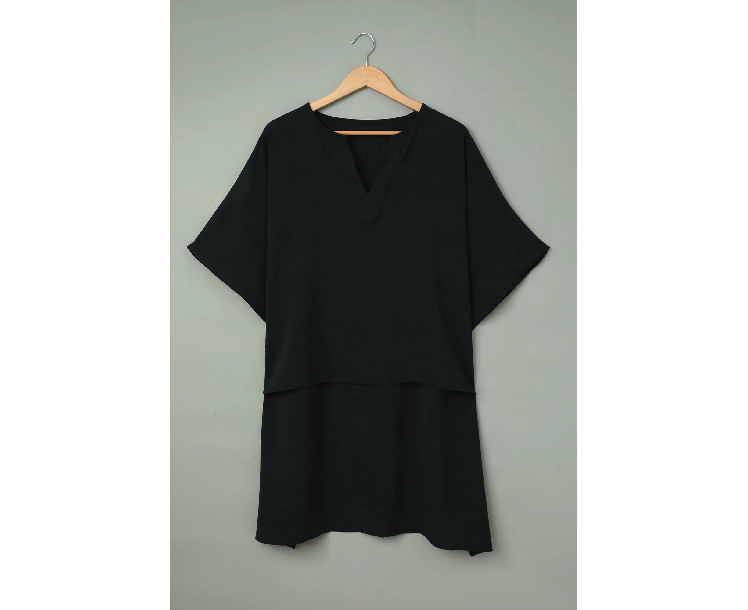 Azura Exchange High Low Kimono Top - Black