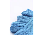 Azura Exchange Ruffle Sleeve Knit Sweater - Sky Blue
