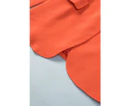 Azura Exchange Chic Flip Pocket Blazer Coat - Red