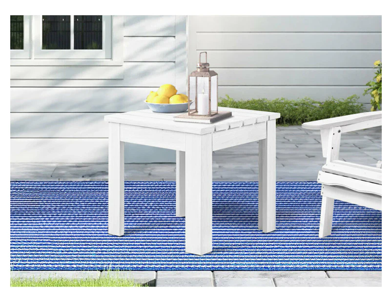 ALFORDSON Wooden Side Desk Coffee Table Outdoor Furniture Patio Garden White