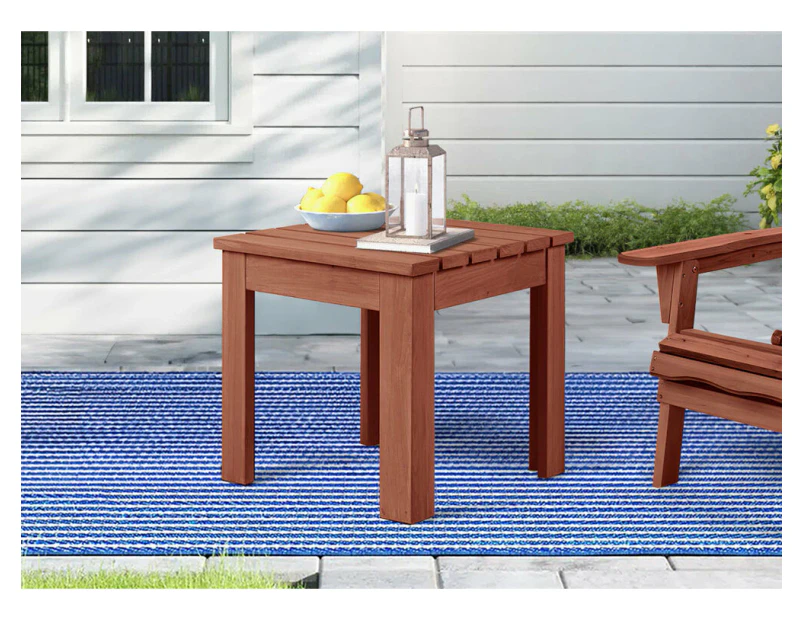 ALFORDSON Wooden Side Desk Coffee Table Outdoor Furniture Patio Garden Brown