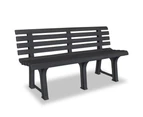 vidaXL Garden Bench 145.5 cm Plastic Anthracite