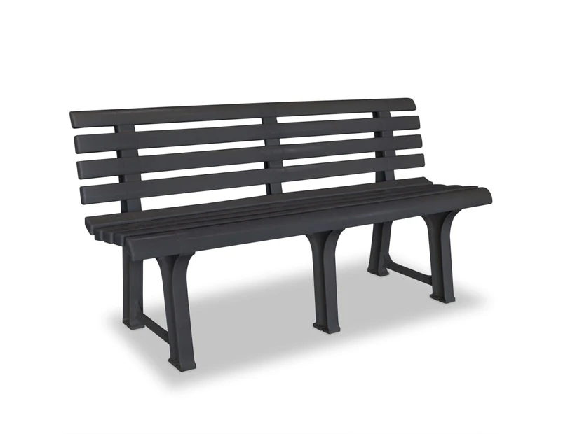 vidaXL Garden Bench 145.5 cm Plastic Anthracite