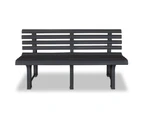 vidaXL Garden Bench 145.5 cm Plastic Anthracite