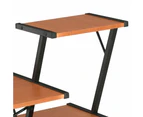 vidaXL Desk with Shelf Black and Brown 116x50x93 cm