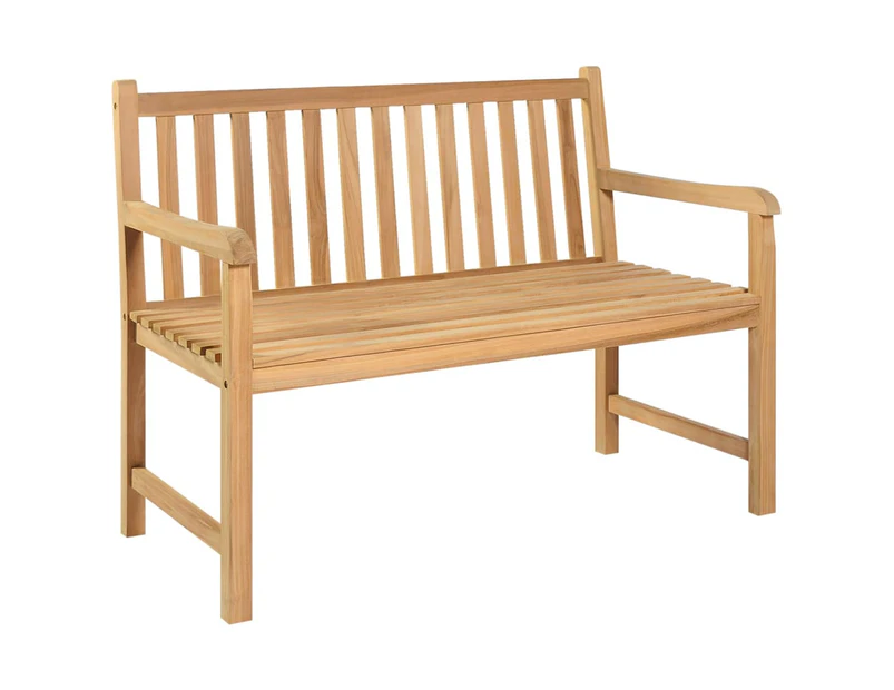 vidaXL Garden Bench 114 cm Solid Teak Wood