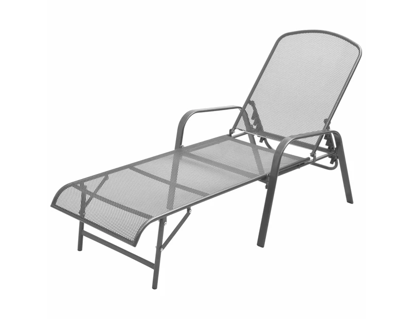 Sun Lounger Steel Anthracite