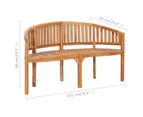 Banana Bench 151 cm Solid Teak Wood