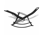 vidaXL Garden Rocking Chair Steel and Textilene Black