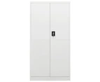 vidaXL Locker Cabinet White 90x40x180 cm Steel