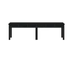 2-Seater Garden Bench Black 159.5x44x45 cm Solid Wood Pine