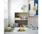 vidaXL Bookshelf White and Sonoma Oak 60x24x76 cm Engineered Wood