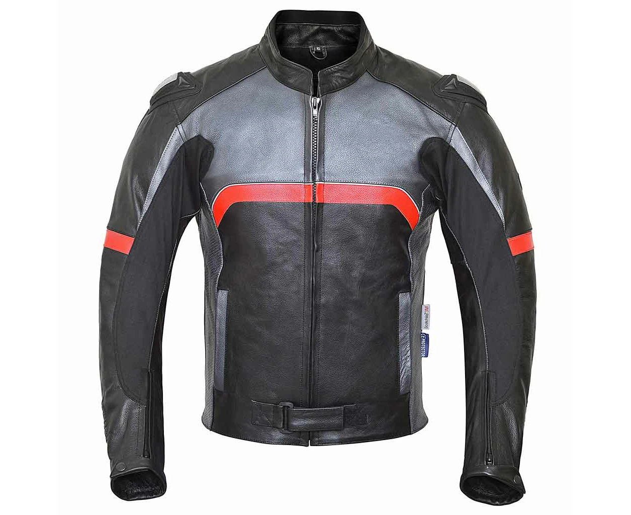 RIDERACT® Men Leather Motorbike Jacket Martial Leather Jacket Motorcycle Armored Safety Gear