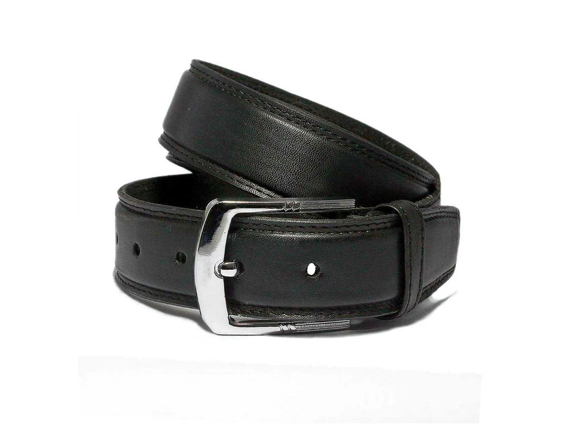 Casual Business Leather Belt for Men Black Chalao Pin Buckle Belt Casual Belt