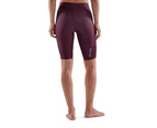 Skins Compression Series 3 Womens Half Tights Activewear/Gym/Training Burgundy - Burgundy