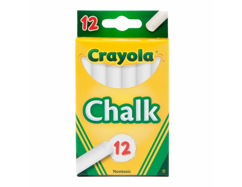 Crayola 12 Pack Chalk Pack - White