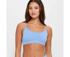 Ribbed Strappy Crop Top - Lily Loves - Blue